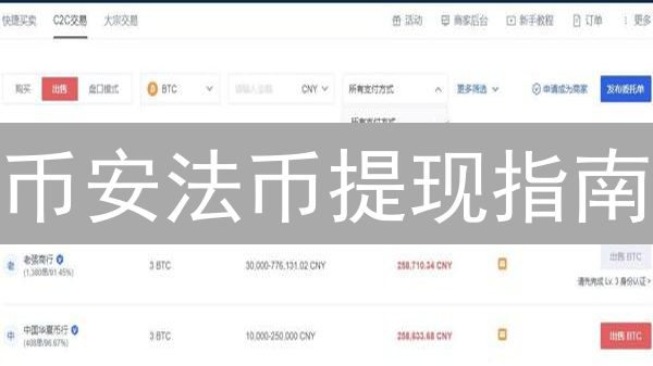 币安法币提现指南：详细步骤与操作流程