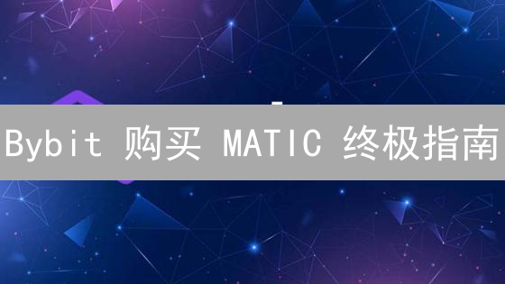 Bybit 购买 MATIC 终极指南：快速、安全、省钱！